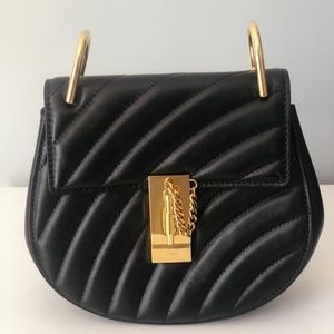 CHLOE Calfskin Quilted Mini Drew Shoulder Bag
